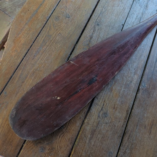 Hand made wood canoe paddle - wood,