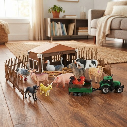 Kids farm animal - kids, with