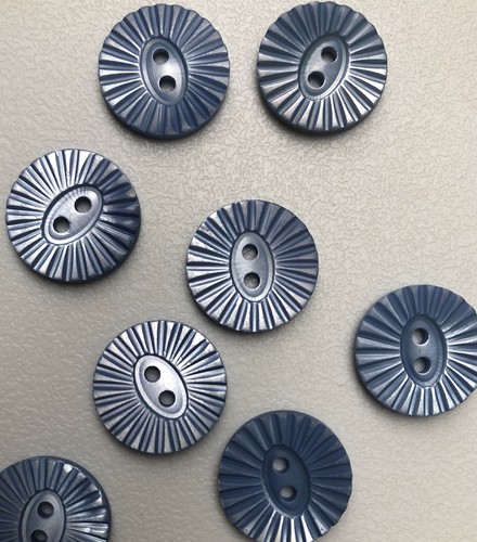 Blue real shell buttons - shell, 15mm