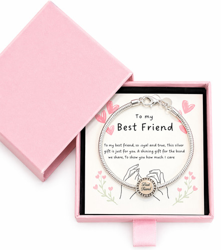 Best friend heart charm s925 - friend,