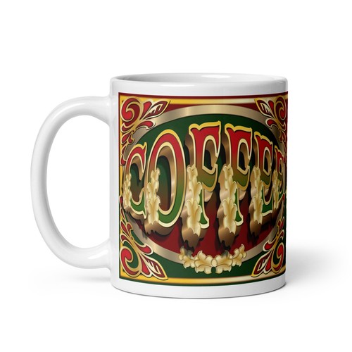 Carousel fairground art - fairground, coffee