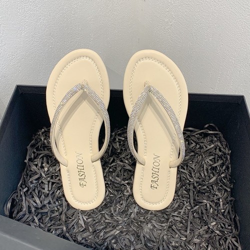 Womens flat diamante flip flop - flat,