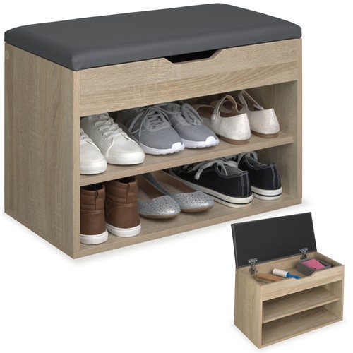 Shoe rack padded bench - rack, |