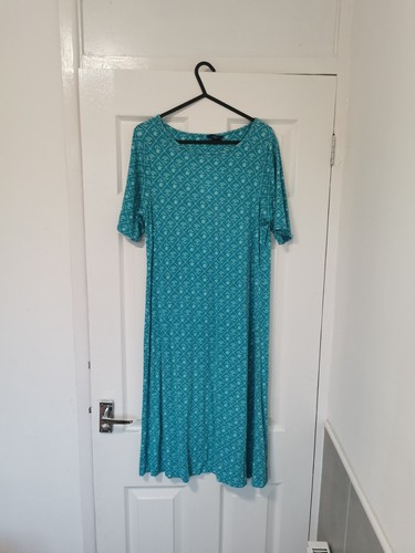 Cotton traders teal geometric - teal,