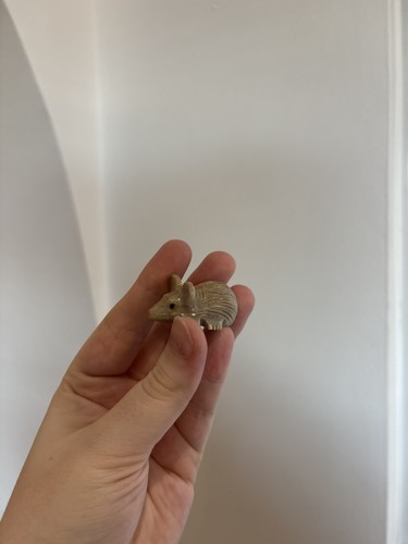 Soapstone mouse crystal - mouse,