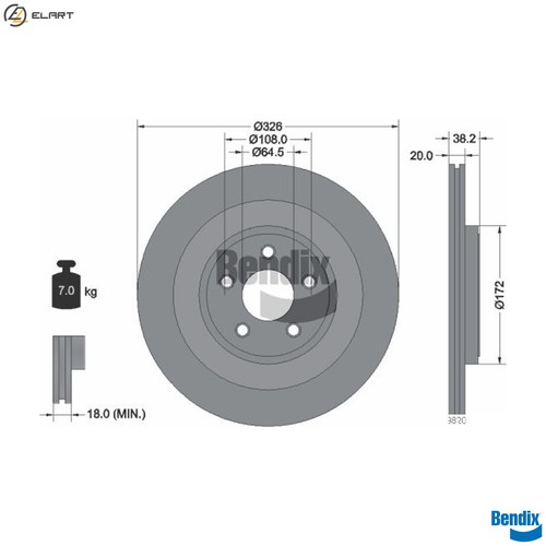 Brake disc bds1414 - disc,
