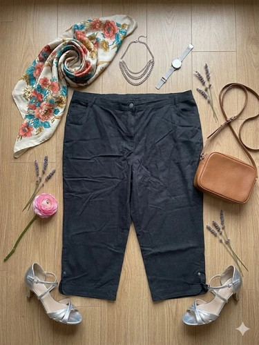 Black cropped trousers - cropped,