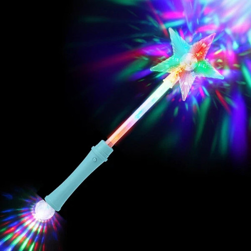 Blue flashing star wands - blue,