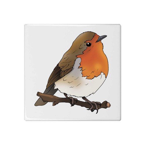Perched robin bird ceramic - robin, bird'