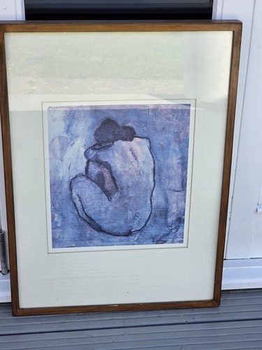Large framed blue - blue, nude