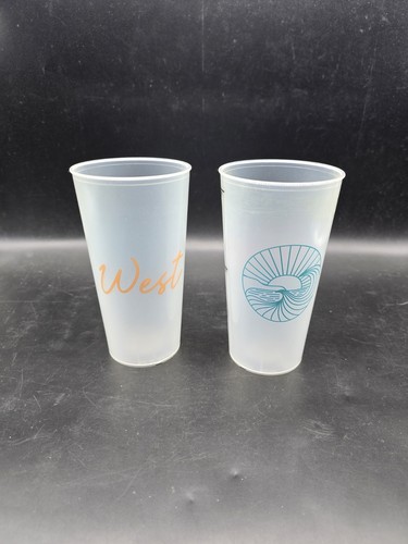 Pair plastic beer pint - pair, of