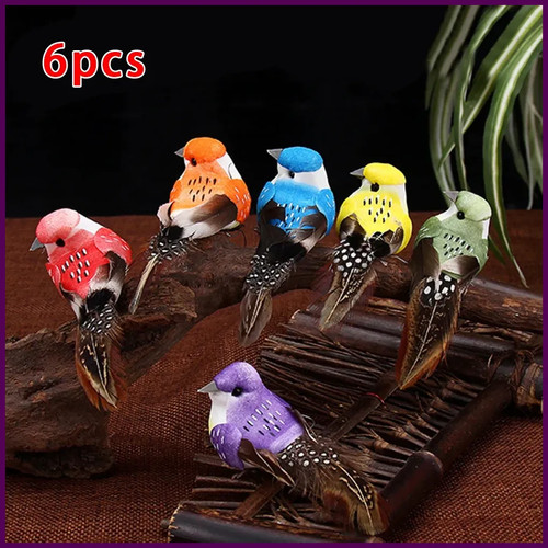 6pcs artificial birds fake - 6pcs,
