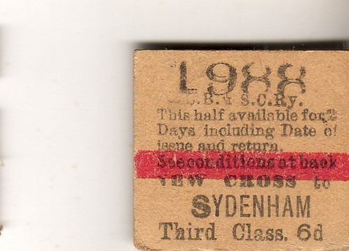 Railway ticket lbscr - railway,