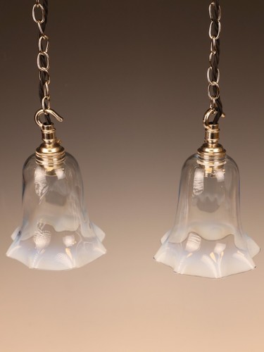 Pair art nouveau - pair, hand-blown