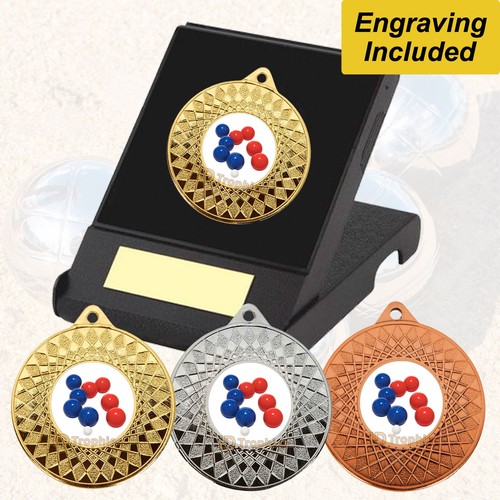 Boccia medal box engraved - medal, in