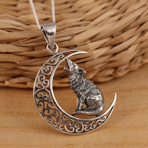 925 sterling silver - silver, moon