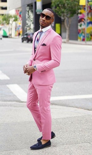 Men pink suits - men, stylish