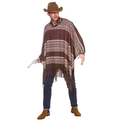 Mens western cowboy poncho - mens,