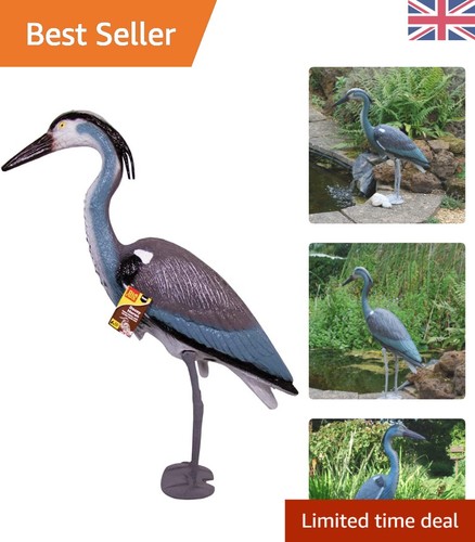 Elegant grey heron decoy - grey,