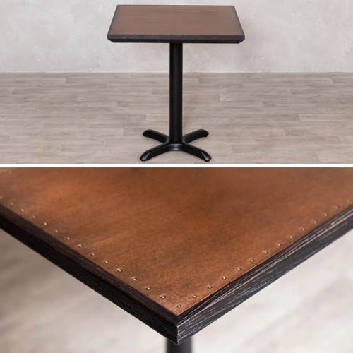 Square copper top - copper, table
