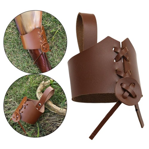 Drinking cup holder - drinking, leather
