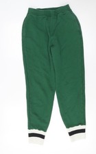 Zara women green cotton jogger - zara,