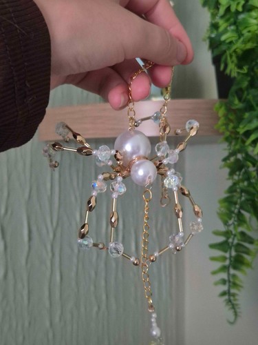 Beaded spider sun catcher - sun,