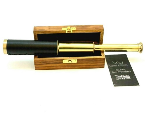 Brass telescope antique - telescope,