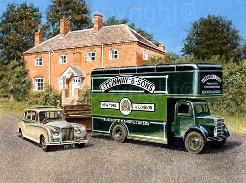 Steinway piano delivery van - piano,