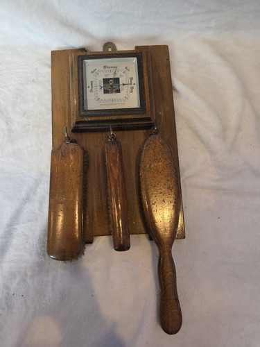 Vintage wooden wall barometer - vintage,