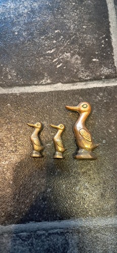 Lovely brass mother duck and - brass,