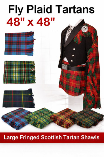 Men scottish kilt fly plaid - scottish,