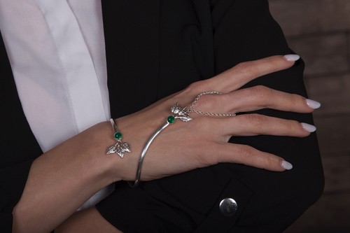 Sterling silver hand chain - sterling,