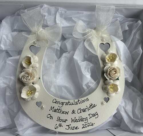 Personalised wedding horseshoe - personalised,