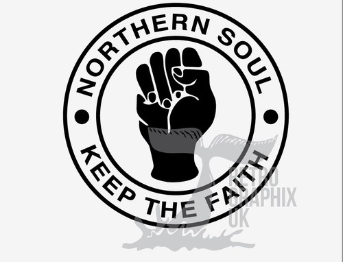 Northern soul sticker 200mm - 200mm, x2