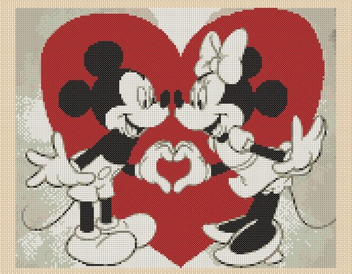 Cross stitch chart mickey - stitch,