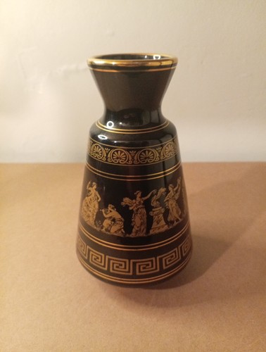 Greek blue gold vase hand - greek,