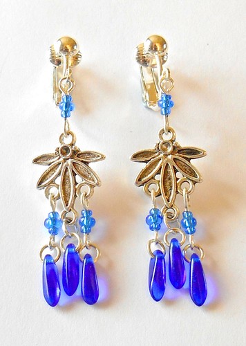 Deep cobalt blue dangles - cobalt,