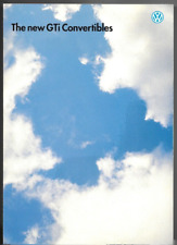 Volkswagen Golf Convertible GTi Sportline & Rivage 1991 UK Market Sales Brochure