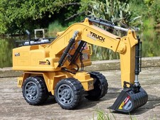 Remote Control Construction Digger RC 50CM Working Lights 360° Revolve Kids Gift