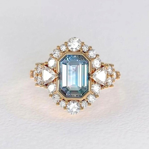 Emerald cut aquamarine - cut,
