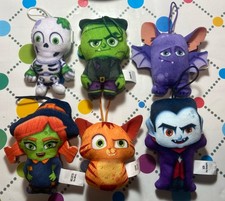 MCDONALD'S HALLOWEEN FULL SET OF 6 SOFT TOYS PLUSH WITCH VAMPIRE HAPPY MEAL 2024