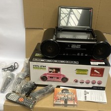 Vocal-Star Portable Bluetooth Karaoke Machine 35w Speaker Lights 2 Mics