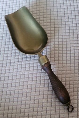 Vintage antique brass scoop - antique,