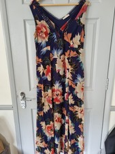 M&S Per Una Navy Floral Maxi