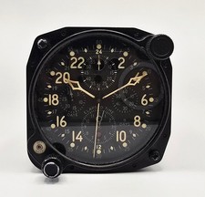 ELGIN HAMILTON 37500 8 DAY AVIATION ELAPSED TIME CLOCK WW2