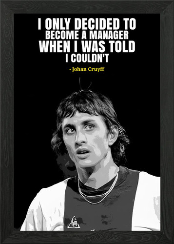 Johan cruyff quotes framed - johan,