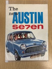 1959 The New Austin Seven Mini fold out sales brochure. 22 " x 25 1/2 ". superb.
