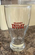 Yorkshire TETLEY DRAUGHT BITTER Beer Ale Pint Glass VGC Bar Pub Cave