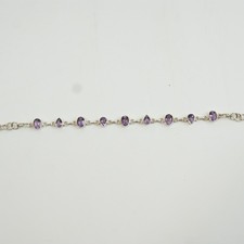 Vintage Silver Amethyst Stone